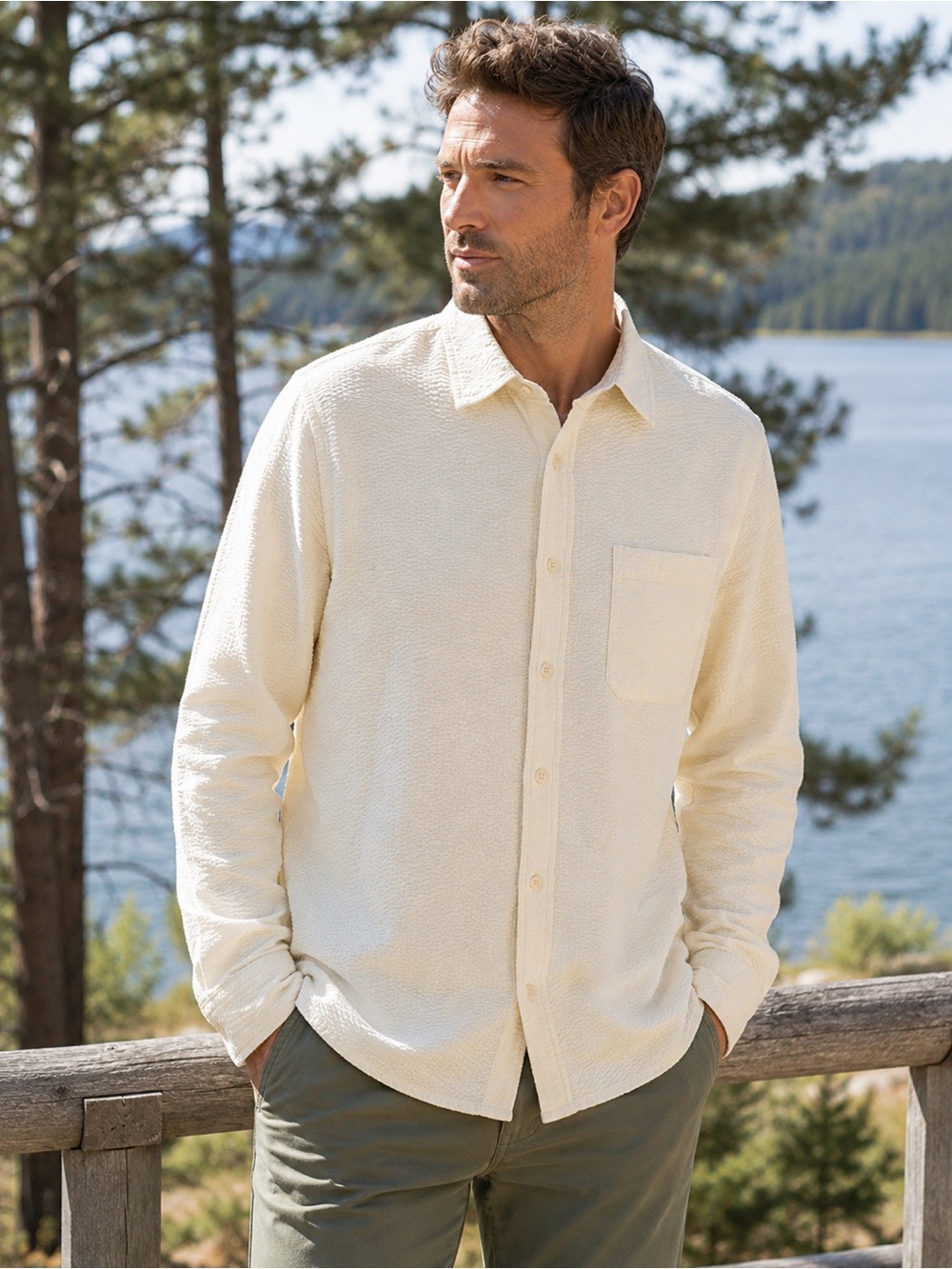 The Territory Ahead 100% cotton textured button down size M - Picture 1 of 9